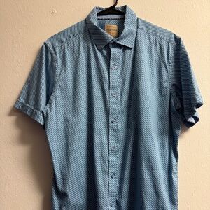 Boconi Blue Short Sleeve Men's Cotton Golf Shirt, Size: 17.5 XL, EUC